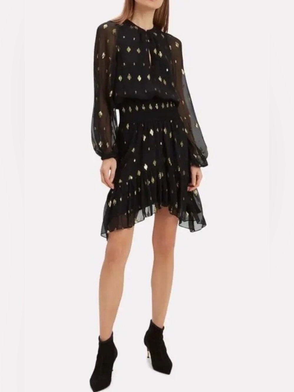 New A.L.C. Sidney dress black & gold 2
